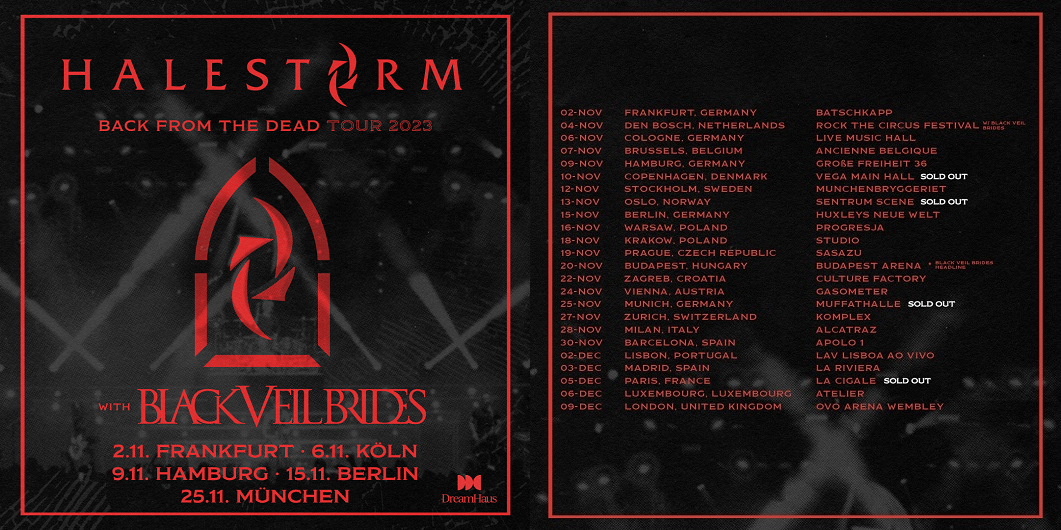 Vorbericht Halestorm Back From The Dead TOUR 2023 Dark Art Vorbericht Halestorm Back From The Dead TOUR 2023 Dark Art