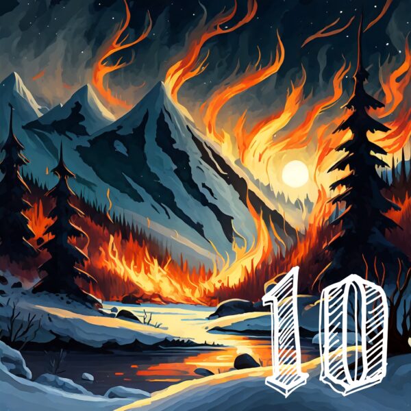 Firefly Winterlandschaft, dunkel und düster, tanzende flammen 36243