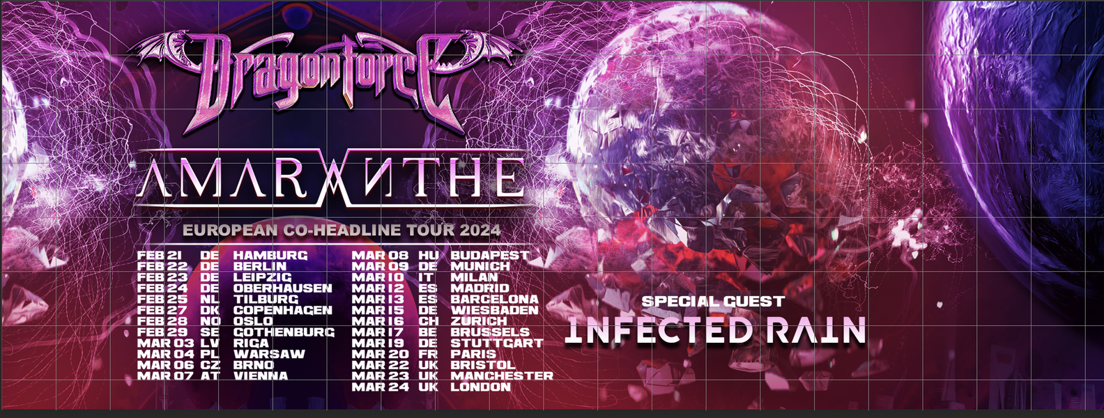 Ankündigung Amaranthe And Dragonforce European Co Headline Tour 2024 Dark Art 4082