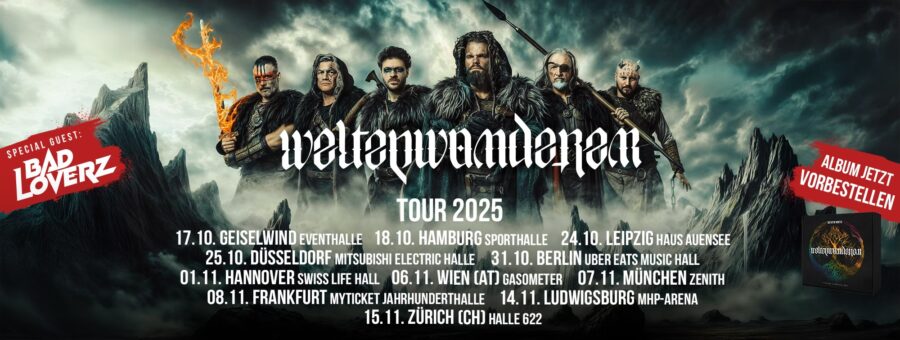 Saltatio Mortis-Weltenwanderer Tour 2025-Header
