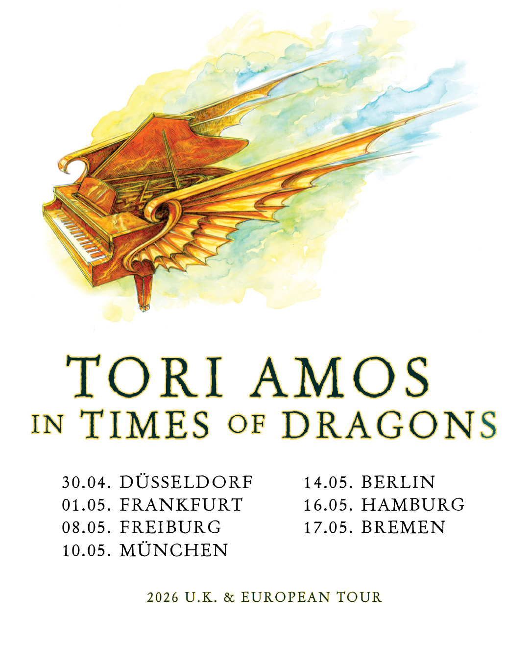 Tori Amos - In Time of Dragons - Tourflyer