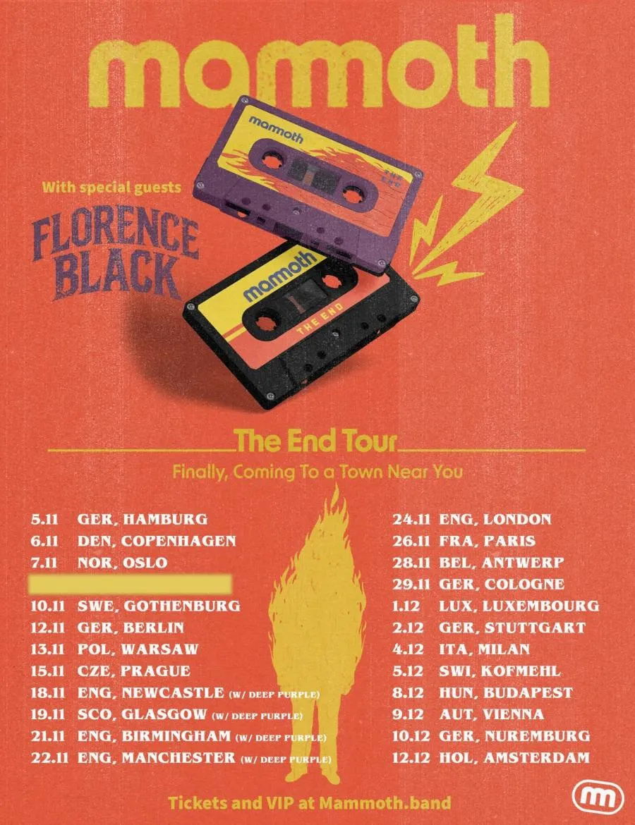 Mammoth Tour Flyer