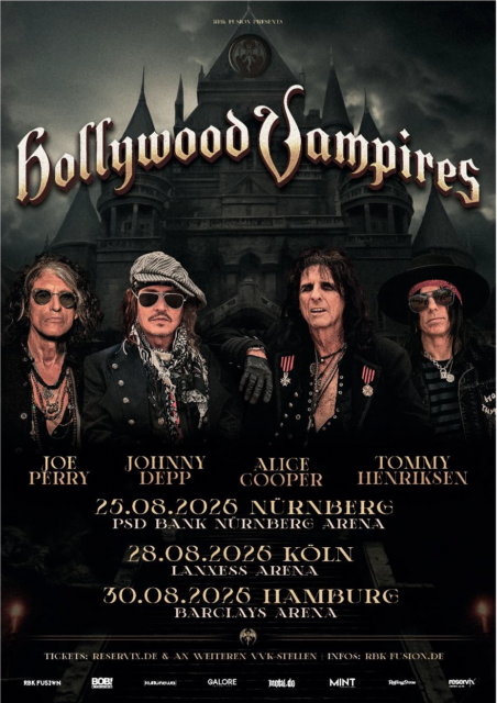 Tourposter der Band Hollywood Vampires